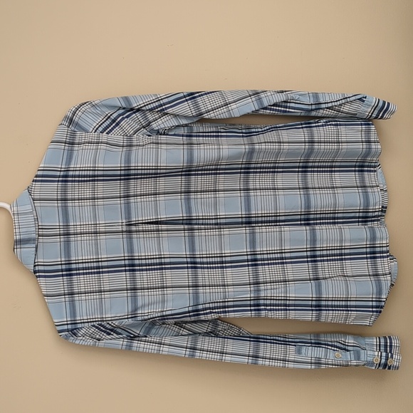 Patagonia Women's 4 Blue Plaid Button Up Shirt Roll Tab Sleeves Top - Picture 10 of 16